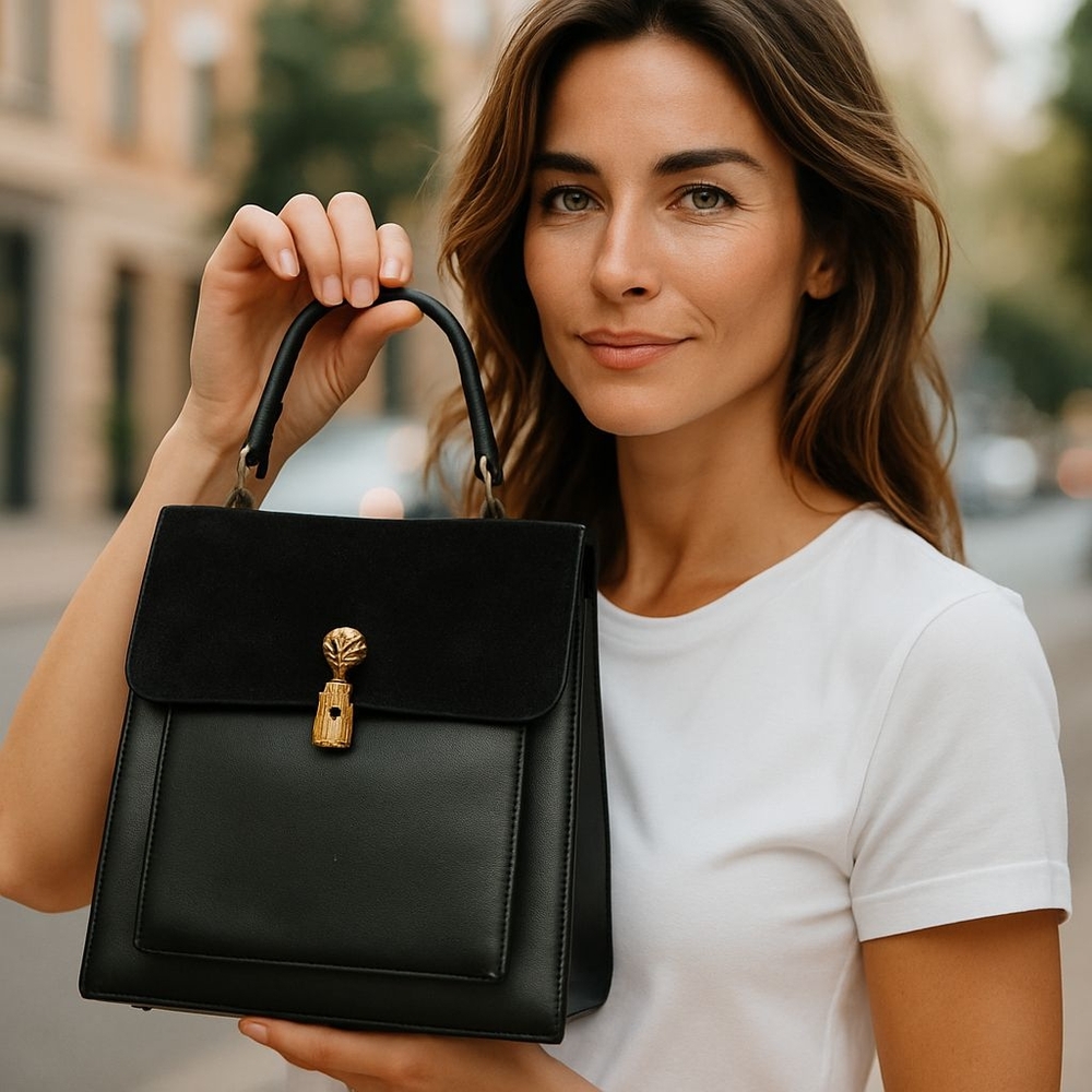 VINTAGE BLACK Handbag